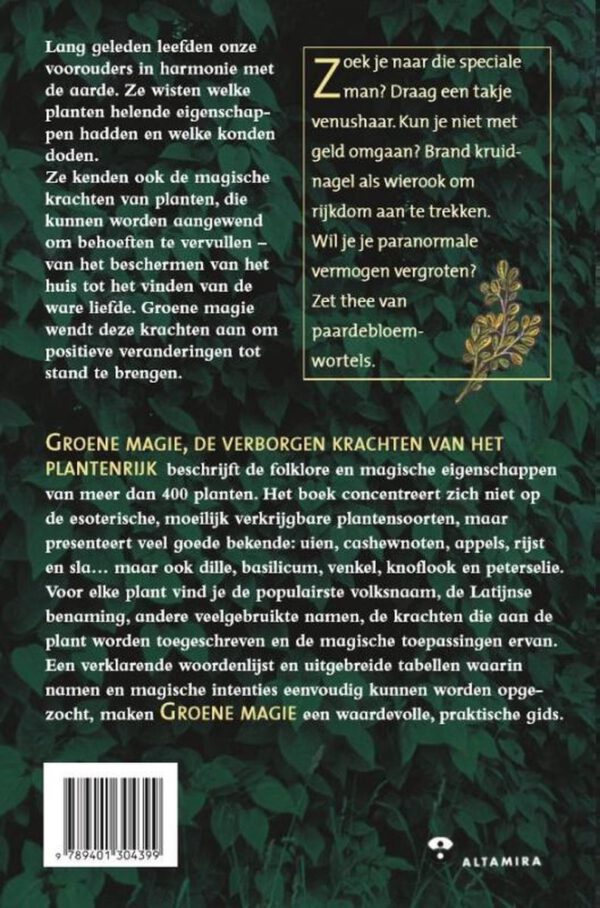 Groene magie - de verborgen krachten van het plantenrijk achterkant