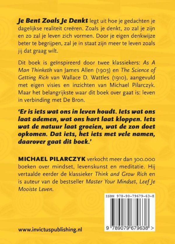 Je bent zoals je denkt - in verbinding met de bron achterkant