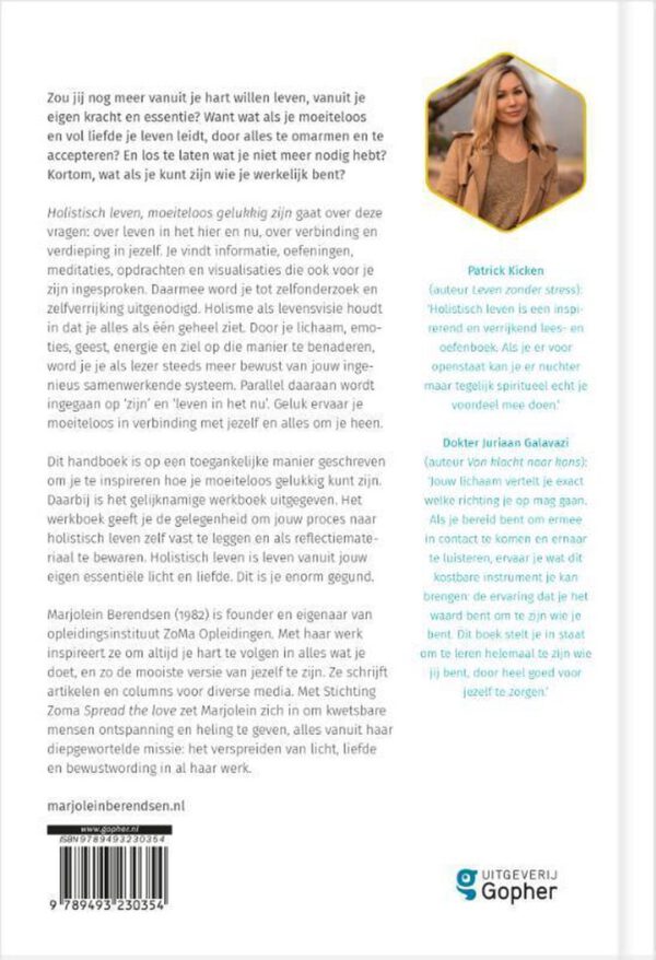 Handboek Holistisch leven, moeiteloos gelukkig zijn achterkant