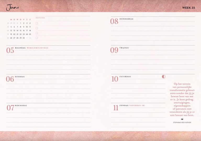 Inspirerend Leven Agenda 2023 VolleMaanKalender.nl