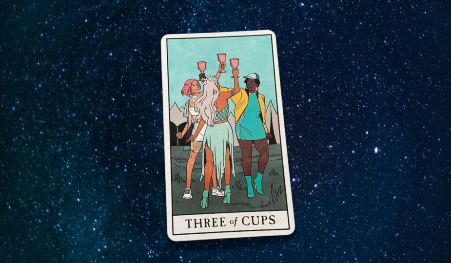 Bekers Drie in tarot betekenis en uitleg