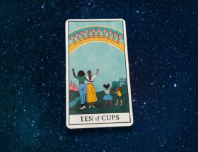 Bekers Tien in tarot betekenis en uitleg