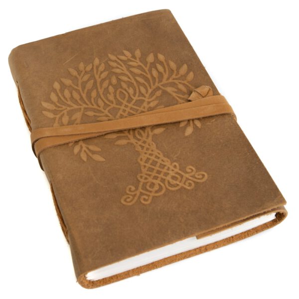 Spiritueel Notitieboekje Leer Levensboom Spiraal (175 x 13 cm) -