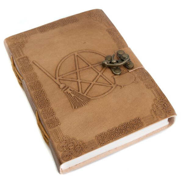 Spiritueel Notitieboekje Leer Pentagram (175 x 13 cm) - Handgemaakt
