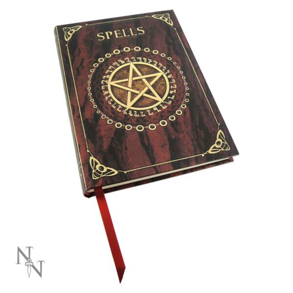 Spiritueel Notitieboekje Spreukenboek met Pentagram Rood (175 x 125