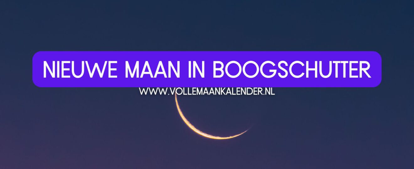 Nieuwe maan in Boogschutter - VolleMaanKalender.nl