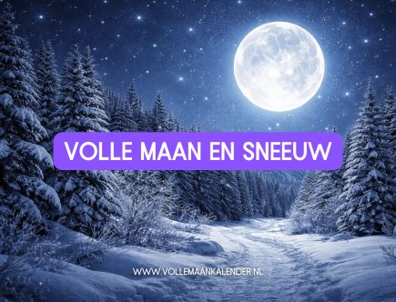 volle maan en sneeuw