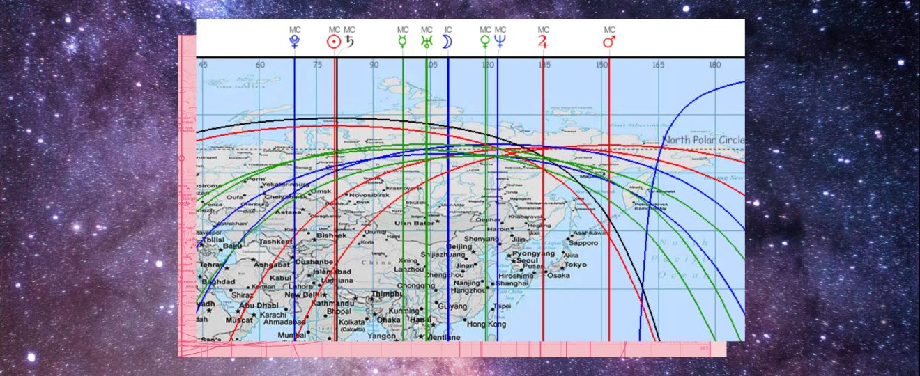 Astrocartografie lijnen uitleg betekenis per planeet - vollemaankalender