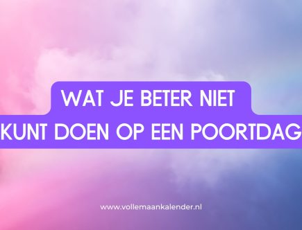 Wat je beter niet kunt doen op een poortdag